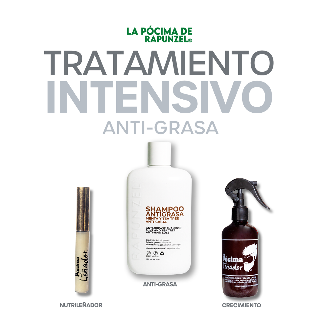 Tratamiento Intensivo Anti-grasa, cabello, barba y bigote