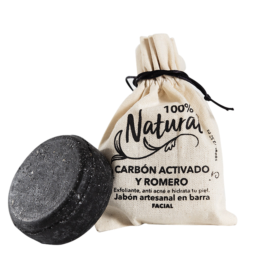 jabón facial carbón activado