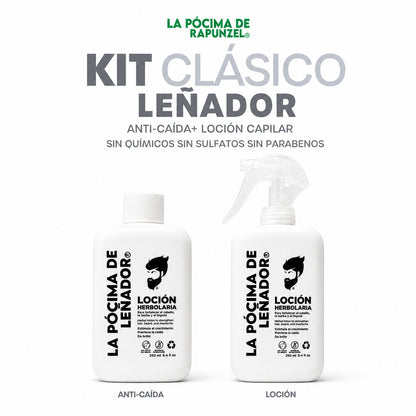 LUMBERJACK GENTLEMAN CLASSIC KIT herbal anti-hair loss lotion to mix with shampoo