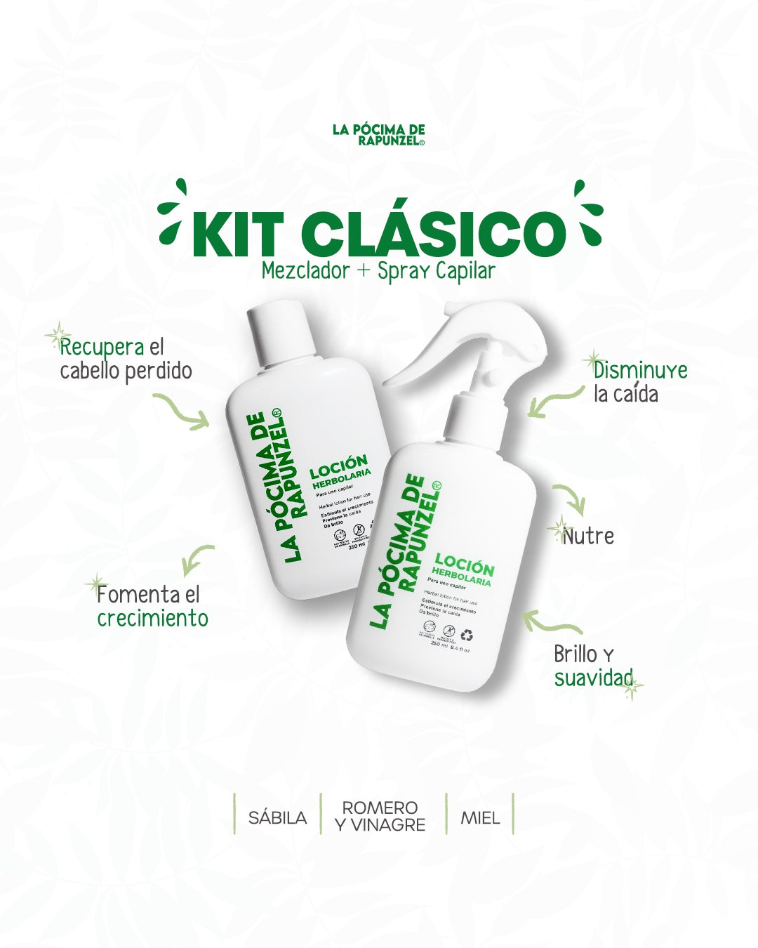 CLASSIC RAPUNZEL KIT herbal anti-hair loss lotion to mix with shampoo
