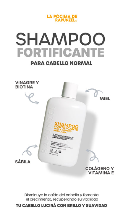 SHAMPOO FORTIFICANTE anti-caída p/cabello normal