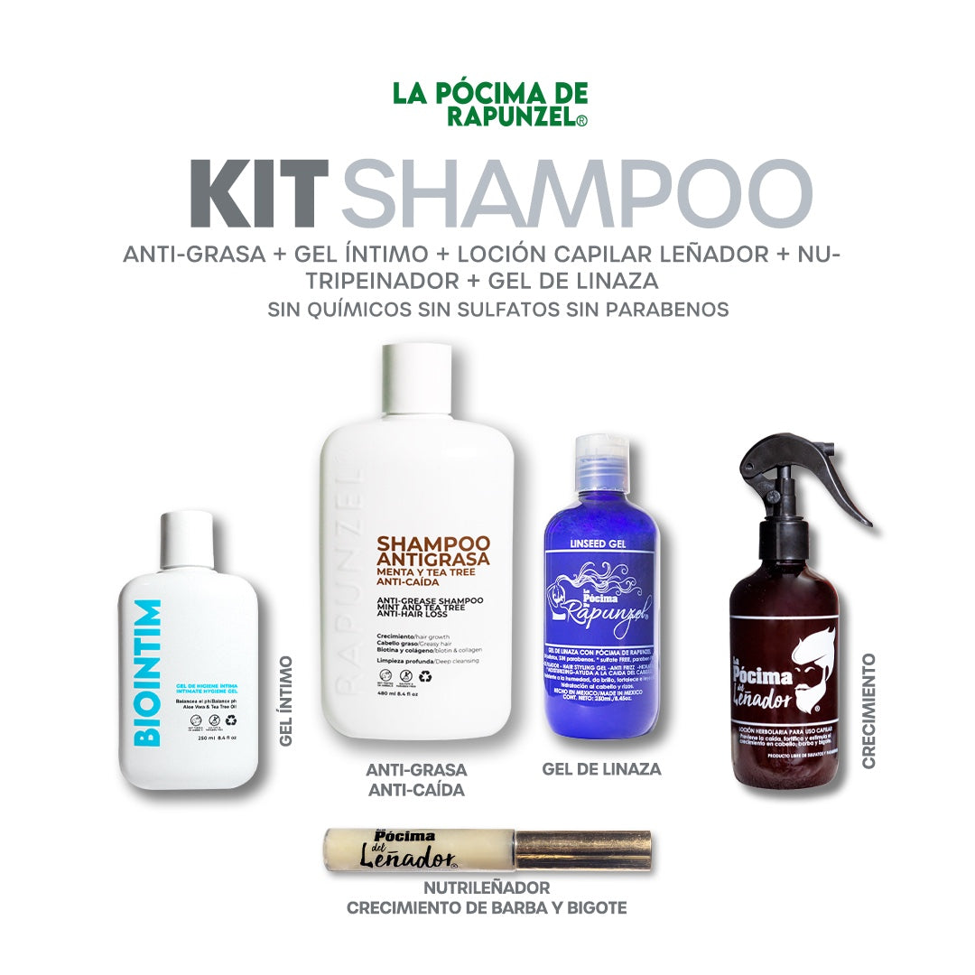 KIT SHAMPOO LEÑADOR ANTIGRASA + Gel Íntimo