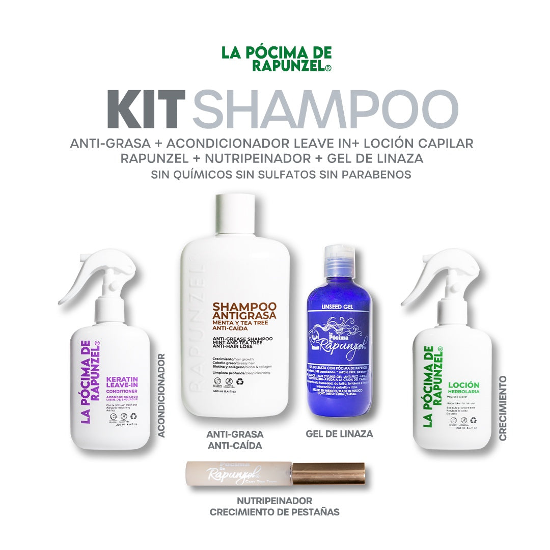 KIT SHAMPOO RAPUNZEL ANTIGRASA + Acondicionador