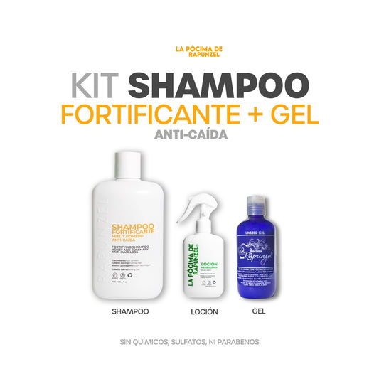 Kit shampoo fortificante + gel