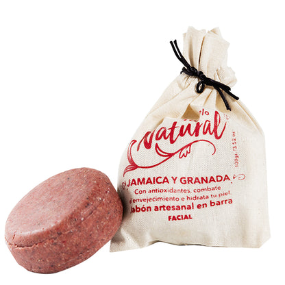 Jabón facial jamaica y granada