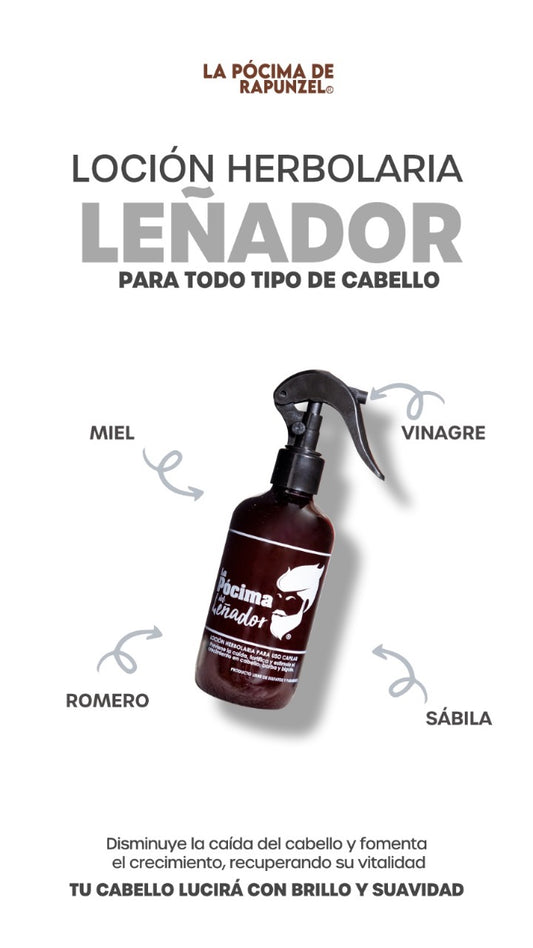 Loción herbolaria anti-caída Leñador