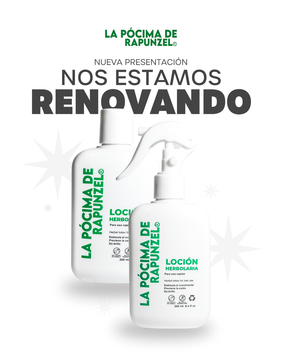 KIT CLÁSICO RAPUNZEL loción herbolaria anti-caída para mezclar con shampoo